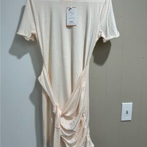 Goodnight Macaroon Short Sleeve Wrap Tie Dress